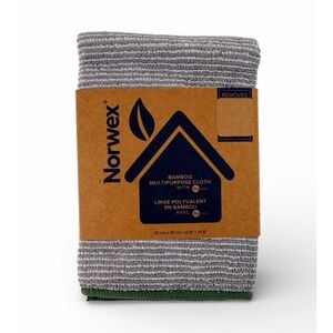 Norwex Bamboo Multipurpose Cloth BacLock Graphite Green Trim